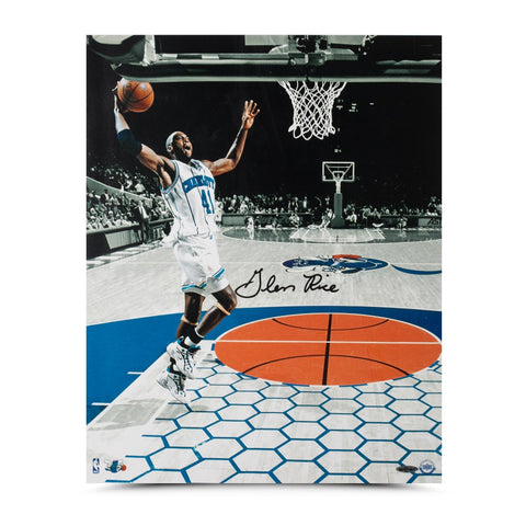 Glen Rice Autographed "Attacking the Rim" 16 x 20