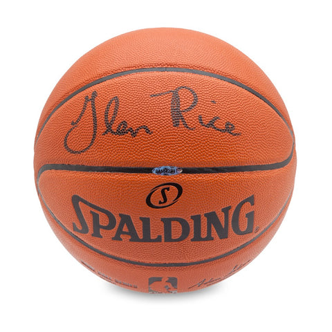 Glen Rice Signed Spalding Indoor/Outdoor Basketball