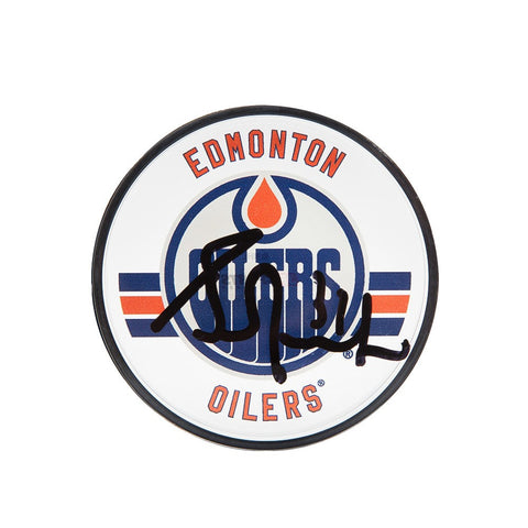 Grant Fuhr Autographed Edmonton Oilers Acrylic Puck
