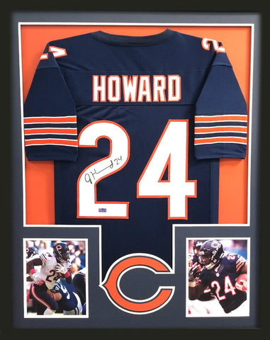 Jordan Howard Signed Framed Chicago Bears Blue Custom Jersey