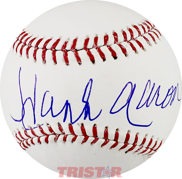 Hank Aaron Autographed ML Baseball