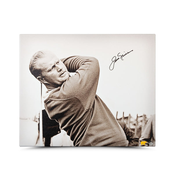 Jack Nicklaus Autographed Up Close & Personal Canvas 20 x 24