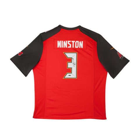 Jameis Winston Autographed Tampa Bay Bucs Red Nike Game Jersey Away