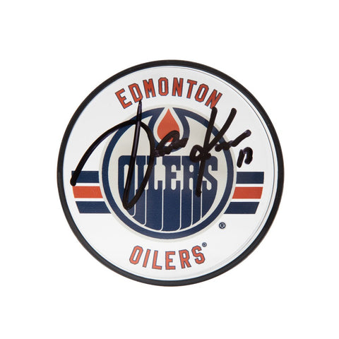 Jari Kurri Autographed Edmonton Oilers Acrylic Puck