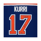 Jari Kurri Autographed & Inscribed Edmonton Oilers Authentic Blue Jersey