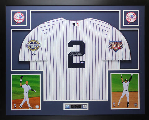 Derek Jeter Autographed Framed Yankees Pinstriped Jersey