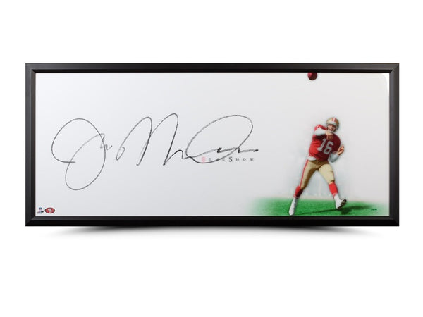 Joe Montana Autographed "The Show" 46 x 20