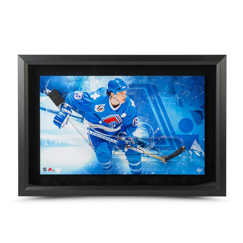 Joe Sakic Autographed Acrylic Stick Blade with Iceberg Picture Framed