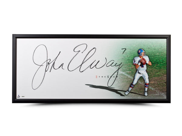 John Elway Autographed "The Show" 46 x 20