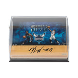 Kemba Walker Hornet's Hive Photo with Autographed NBA Game-Used Floor Curve Display