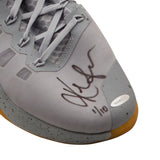 Kevin Love Autographed & Inscribed 2016-17 Nike Hyperdunk Gray/Yellow Swoosh Game-Worn Shoes