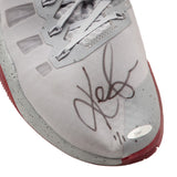Kevin Love Autographed & Inscribed 2016-17 Nike Hyperdunk Gray/Gold Swoosh Game-Worn Shoes
