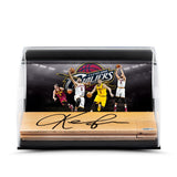 Kevin Love Loveland Photo with Autographed NBA Game-Used Floor Curve Display