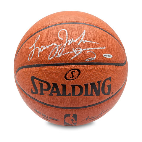 Larry Johnson Autographed Spalding Indoor/Outdoor Basketball