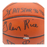 Glen Rice Signed & Inscribed Spalding Indoor/Outdoor Basketball
