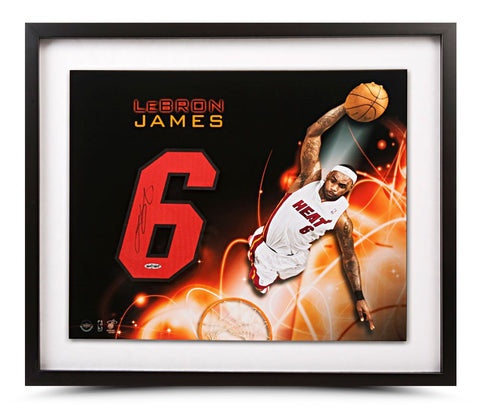 LeBron James Autographed Galaxy Jersey Number With Photo