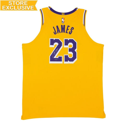 LEBRON JAMES AUTOGRAPHED LOS ANGELES LAKERS ICON EDITION AUTHENTIC NIKE JERSEY