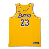 LEBRON JAMES AUTOGRAPHED LOS ANGELES LAKERS ICON EDITION AUTHENTIC NIKE JERSEY