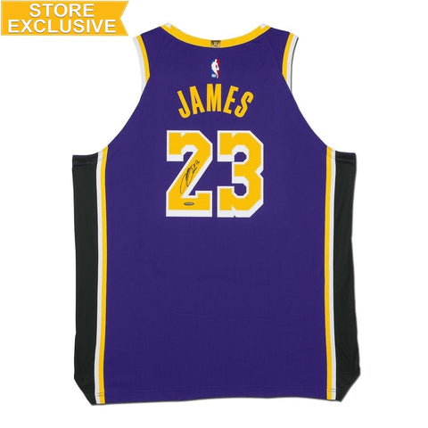 LEBRON JAMES AUTOGRAPHED LOS ANGELES LAKERS STATEMENT EDITION AUTHENTIC NIKE JERSEY