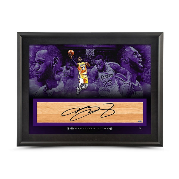 LeBron James Autographed NBA Game-Used Floor “It’s Time” 36 x 24