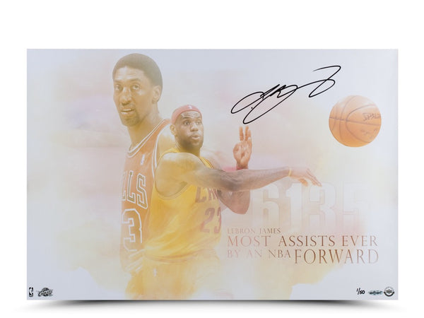 LeBron James Autographed "Passing of the Forward" Photo