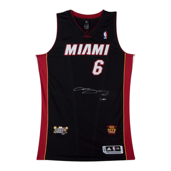 LeBron James Signed 2013 Dual Patch Miami Heat Authentic Jersey