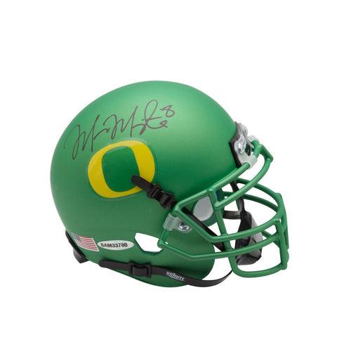Marcus Mariota Signed University of Oregon Apple Green Schutt Mini Helmet