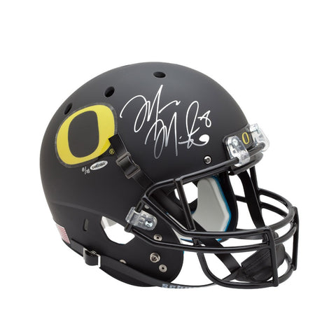 Marcus Mariota Signed University of Oregon Black Schutt Replica Helmet