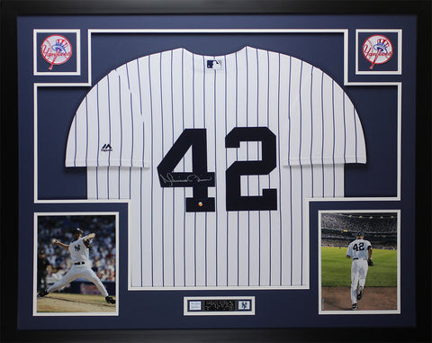 Mariano Rivera Autographed and Framed White P/S NY Yankees Steiner COA D11