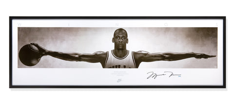 Michael Jordan Autographed "Wings" Poster Framed