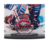 Patrick Roy Autographed Acrylic Montreal Canadiens Puck & Curve Display