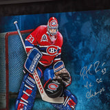 Patrick Roy Autographed & Inscribed Breaking Through 24 x 16