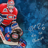 Patrick Roy Autographed & Inscribed Breaking Through 24 x 16
