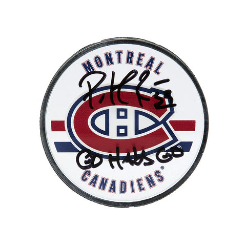 Patrick Roy Autographed & Inscribed Montreal Canadiens Acrylic Puck