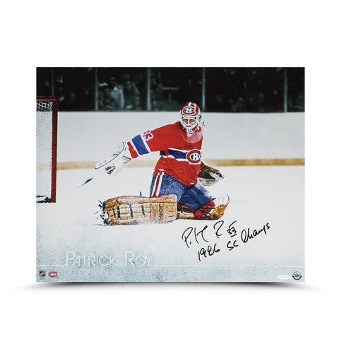 Patrick Roy Autographed & Inscribed "The Save" 20 x 16