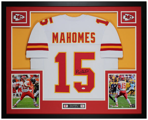 Patrick Mahomes Autographed Framed White Chiefs Jersey