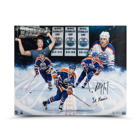 Paul Coffey Autographed & Inscribed "3x Stanley Cup Champion" 16 x 20