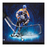 Paul Coffey Autographed Stick Blade with Edmonton Oilers Picture - Framed