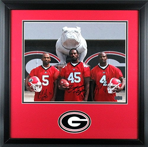 Champ, Boss, & Ronald Bailey Autographed/Signed Framed Georgia Bulldogs 11x14 NCAA Photo "Between the Hedges"