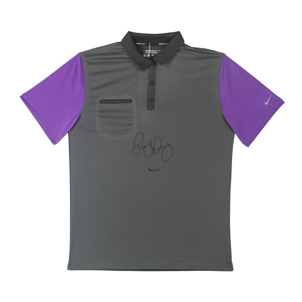 Rory McIlroy Autographed Dark Grey and Purple Nike Polo