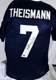 Joe Theismann Autographed Navy Blue College Style Jersey w/CHOF- Beckett W Holo