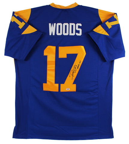 Robert Woods "Horns Up" Authentic Signed Blue Pro Style Jersey Autographed BAS