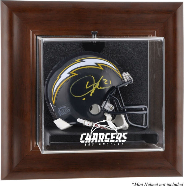 Chargers Brown Framed Wall- Mini Helmet Display Case - Fanatics