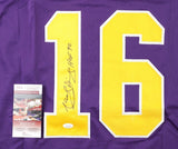 Marcel Dionne Signed Los Angeles Kings Purple Jersey Inscribed "HOF 92"(JSA COA)
