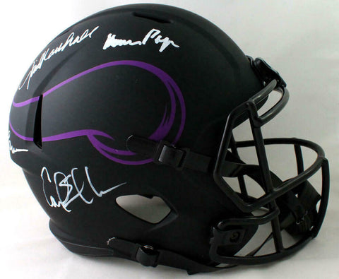 Purple People Eaters Signed Vikings F/S Eclipse Speed Helmet - Beckett W Auth