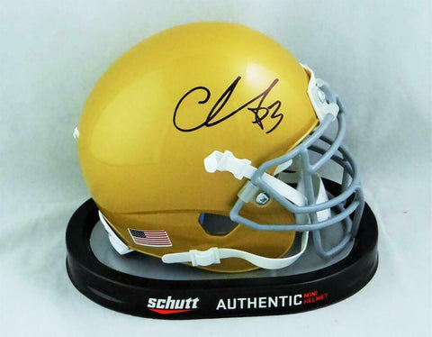 Chase Claypool Autographed Notre Dame Fighting Irish Mini Helmet- Beckett W Auth