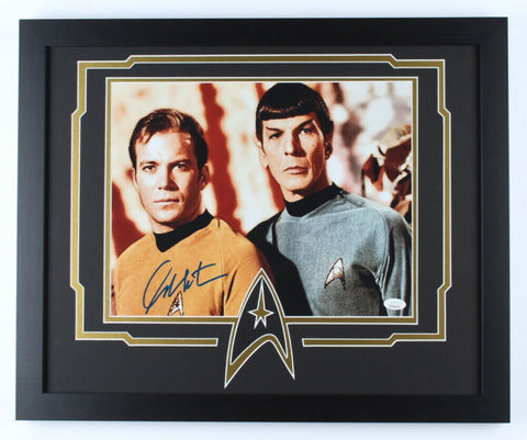 William Shatner Signed "Star Trek" 18x22 Custom Framed Photo Display (JSA COA)