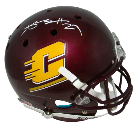 ANTONIO BROWN SIGNED AUTOGRAPHED CENTRAL MICHIGAN CHIPPEWAS FULL SIZE HELMET JSA