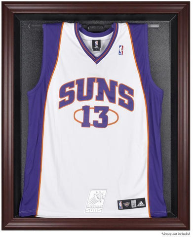 Phoenix Suns Mahogany Framed Team Logo Jersey Display Case Authentic