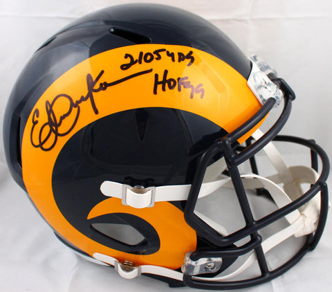 Eric Dickerson Signed F/S LA Rams 81-99 Speed Helmet w/HOF, Yds.-Beckett W Holo